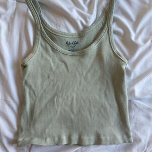 Brandy ribbed green tank